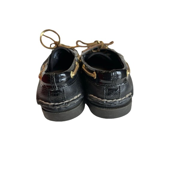 Sperry Top Sider Two Tone Black Patent & Sparkle Textured Black Leather SZ 6.5 - Picture 4 of 8
